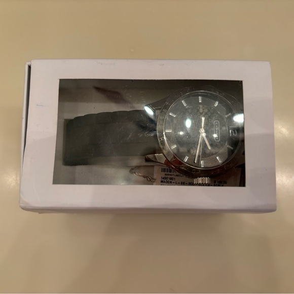 Coach black and silver watch unworn with tags - Picture 4 of 5